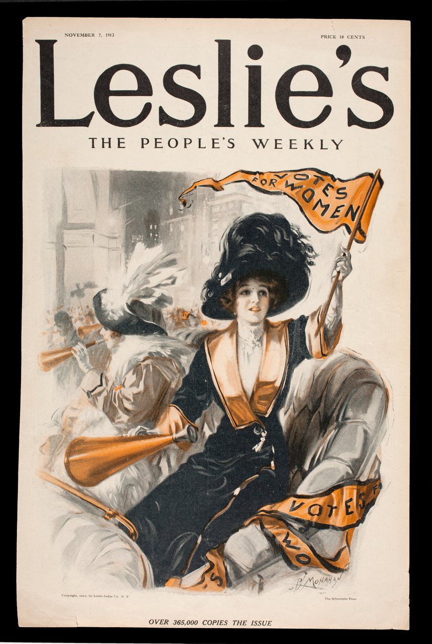 Votes for Women, Titelseite von Leslies The Peoples Weekly, 7. November 1912 von Patrick J. Monahan