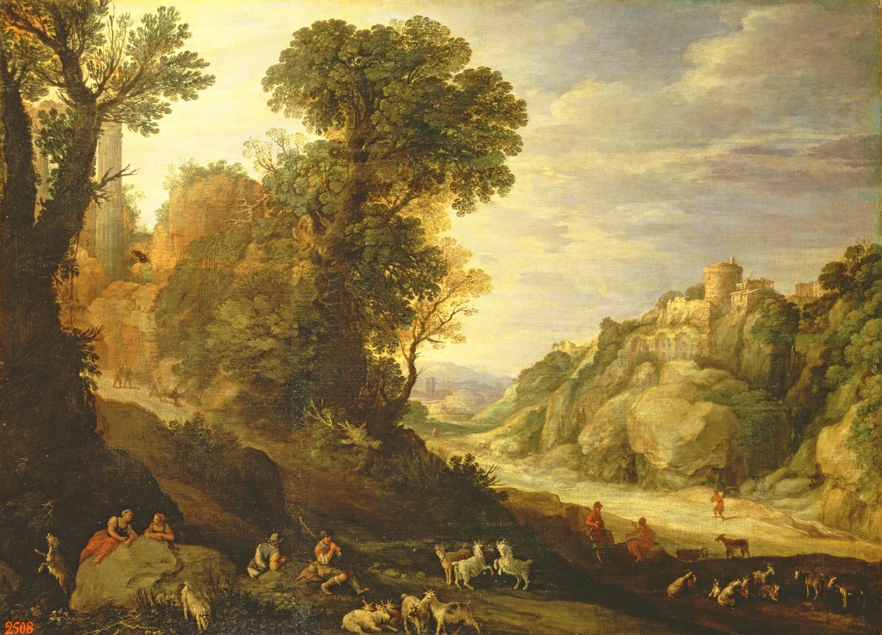 Eine Berglandschaft, 1626 von Paul Bril