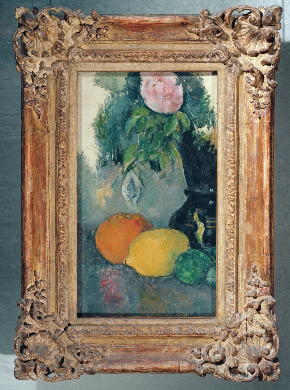 Blumen und Früchte, ca. 1880 von Paul Cézanne