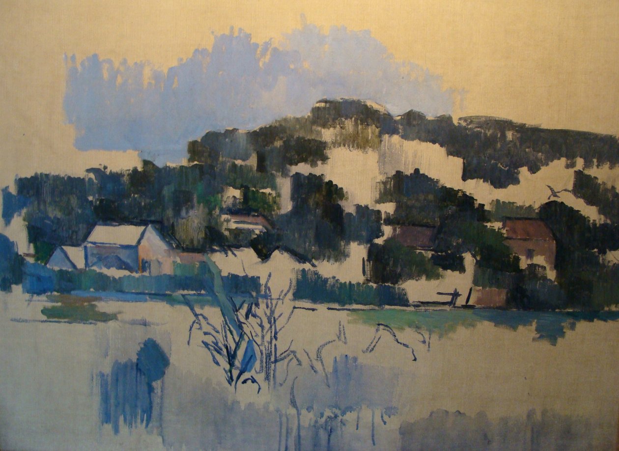 Häuser auf dem Hügel von Paul Cézanne