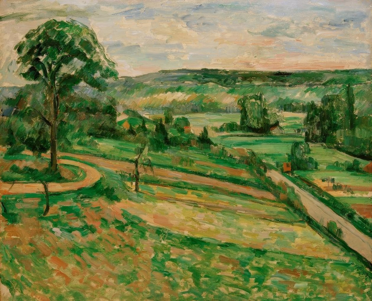 Der Baum an der Kurve von Paul Cézanne