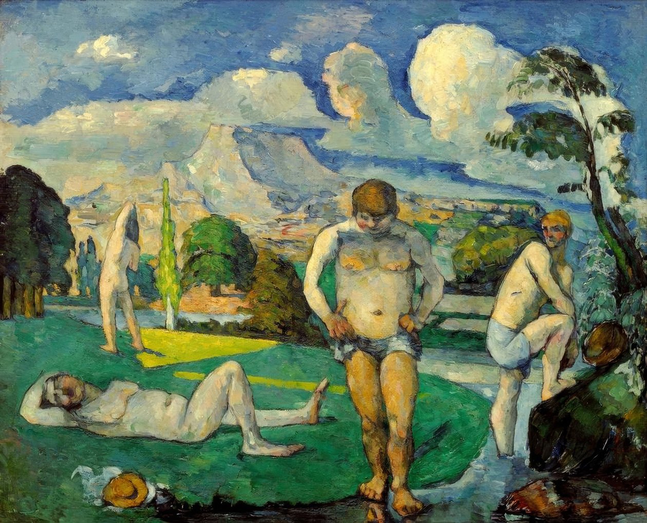 Die Badenden in der Ruhe von Paul Cézanne