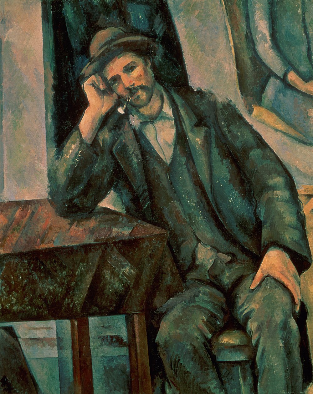 Mann, der eine Pfeife raucht, 1890-92 von Paul Cézanne
