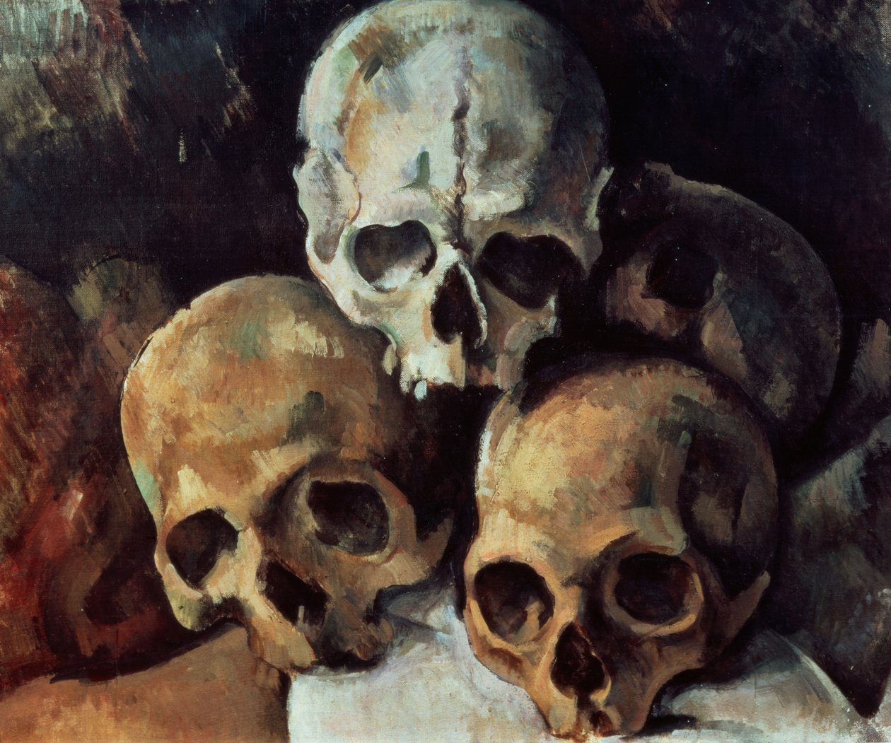 Pyramide aus Schädeln, 1898-1900 von Paul Cézanne