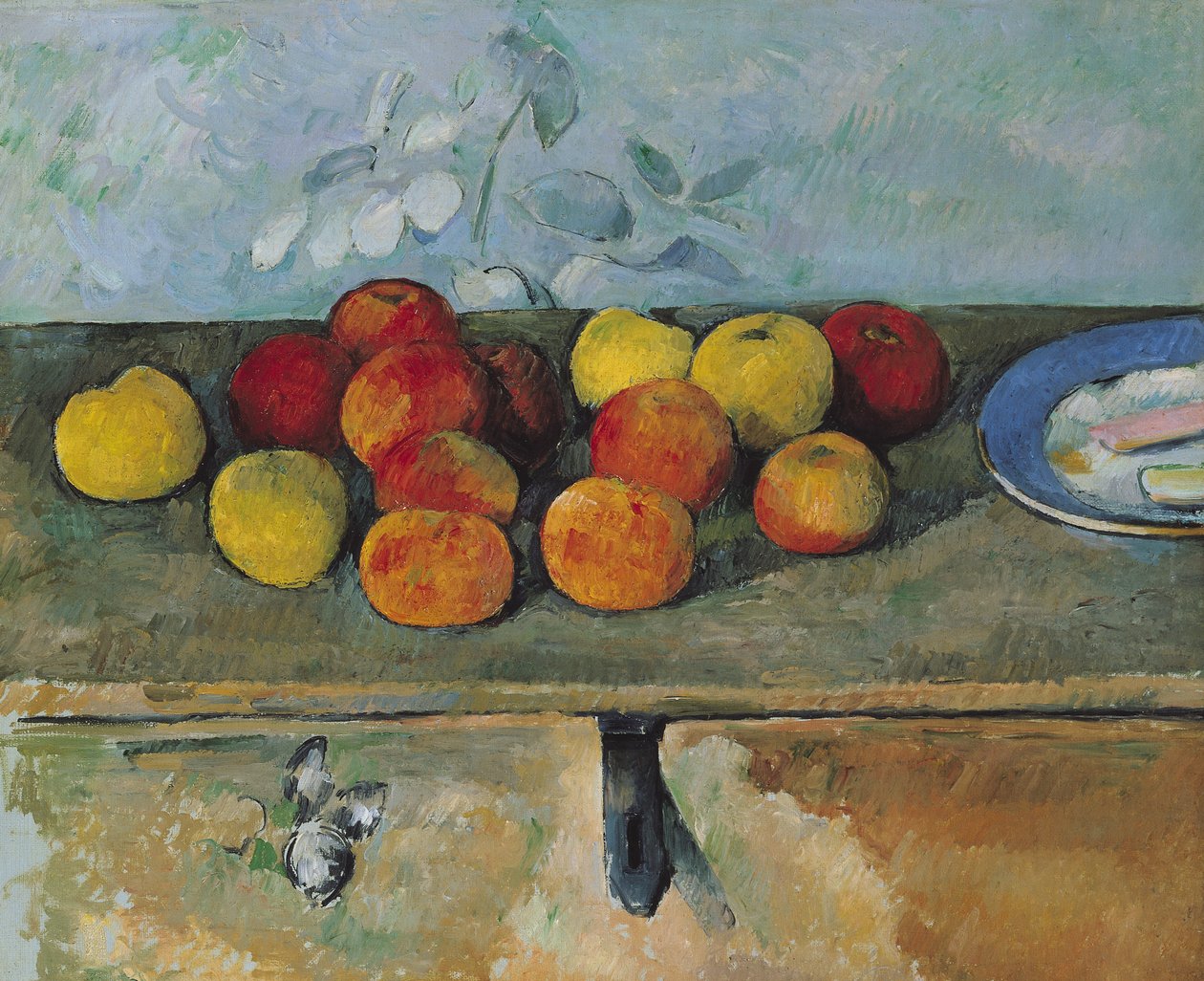 Stillleben mit Äpfeln und Keksen von Paul Cézanne