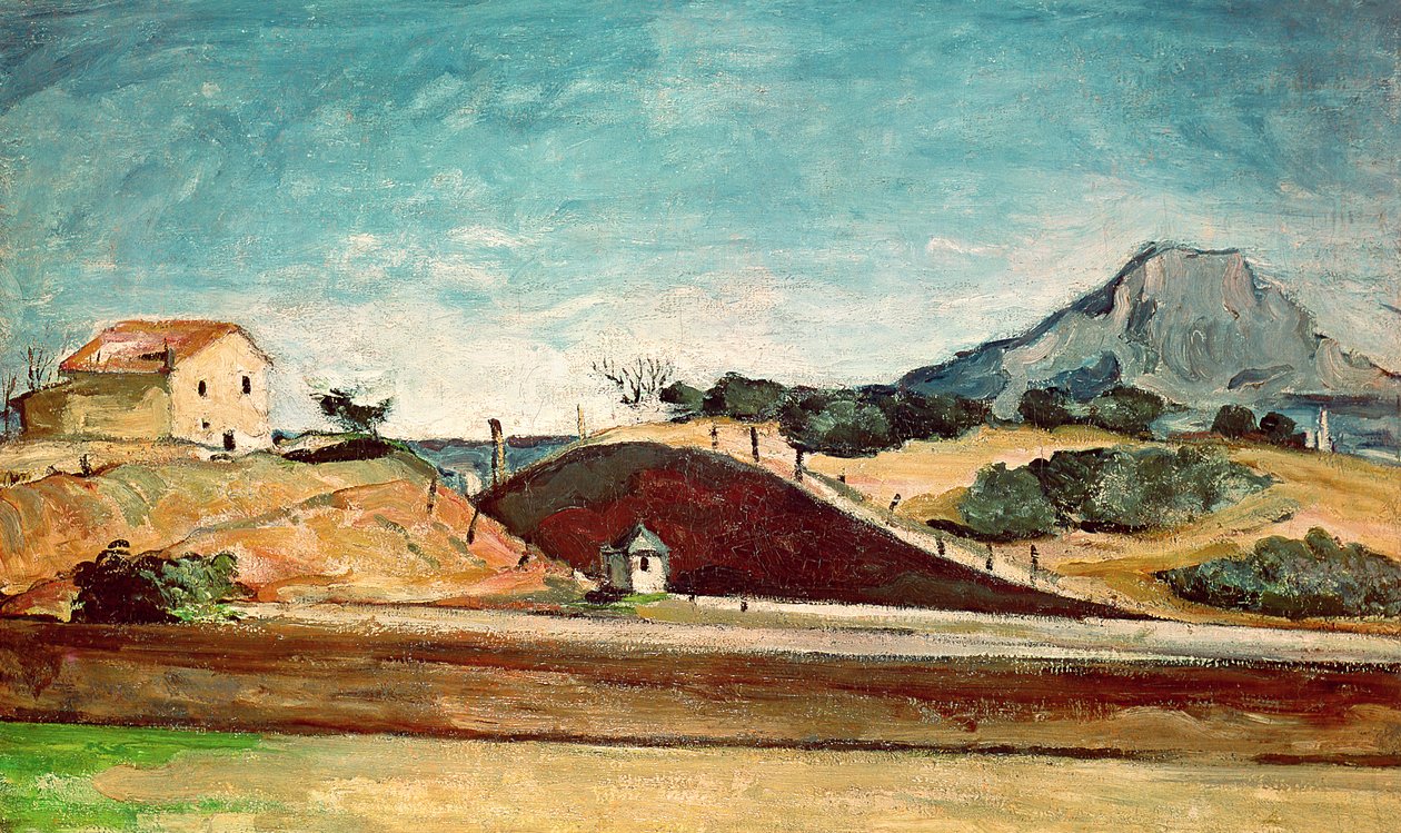 Der Eisenbahnschnitt, ca. 1870 von Paul Cézanne
