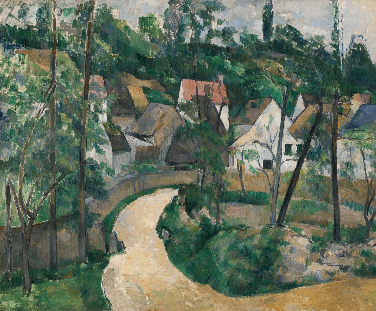 Kurve in der Straße von Paul Cézanne