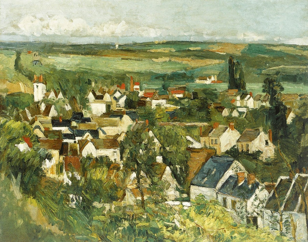 Panoramablick auf Auvers-sur-Oise von Paul Cézanne
