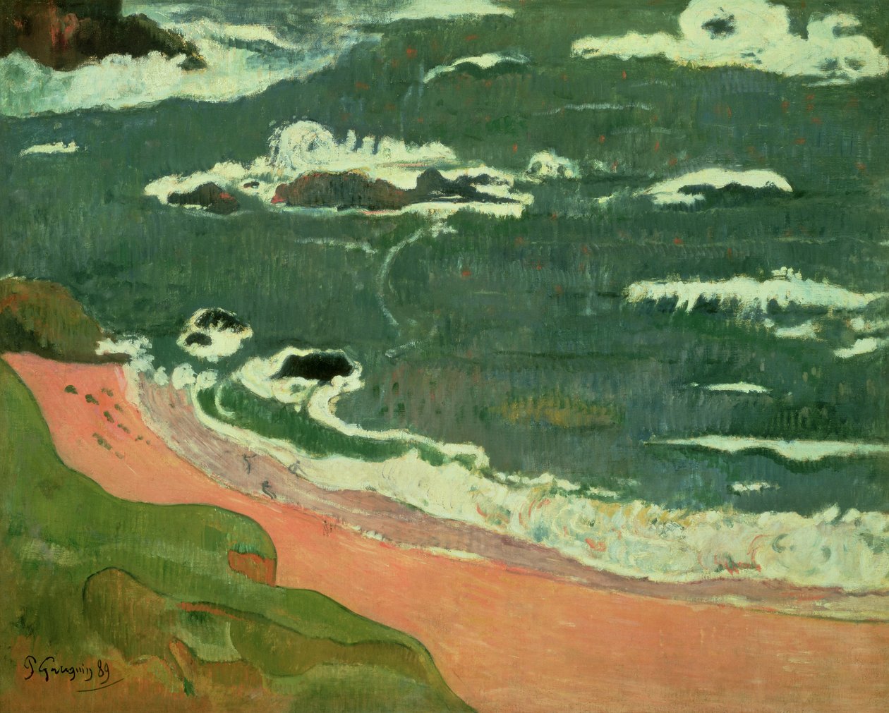 Strand bei Le Pouldu, 1889 von Paul Gauguin