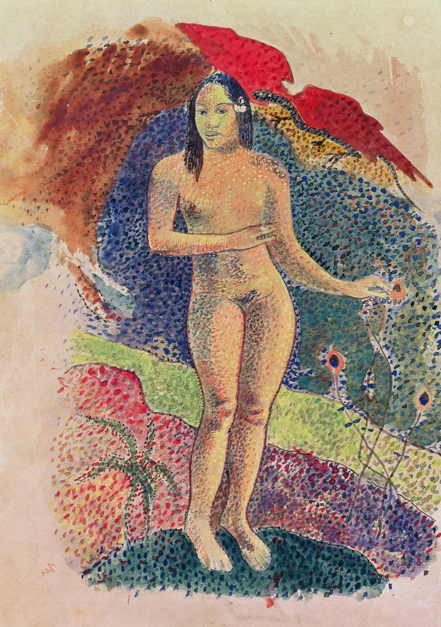 Weiblicher tahitianischer Akt von Paul Gauguin