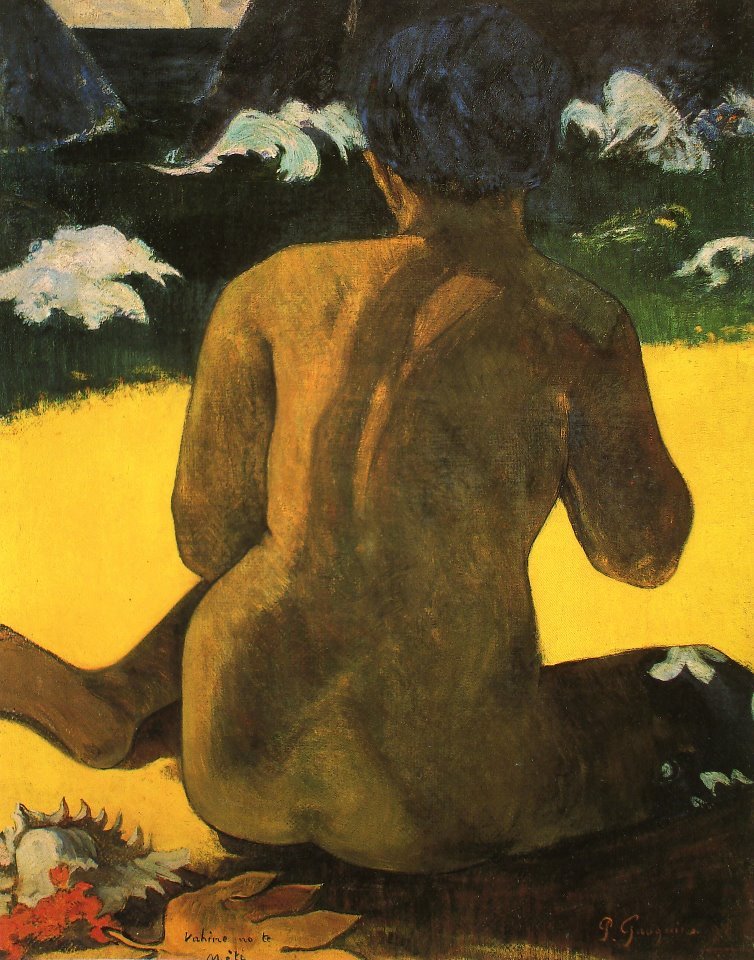 Frau am Ufer von Paul Gauguin