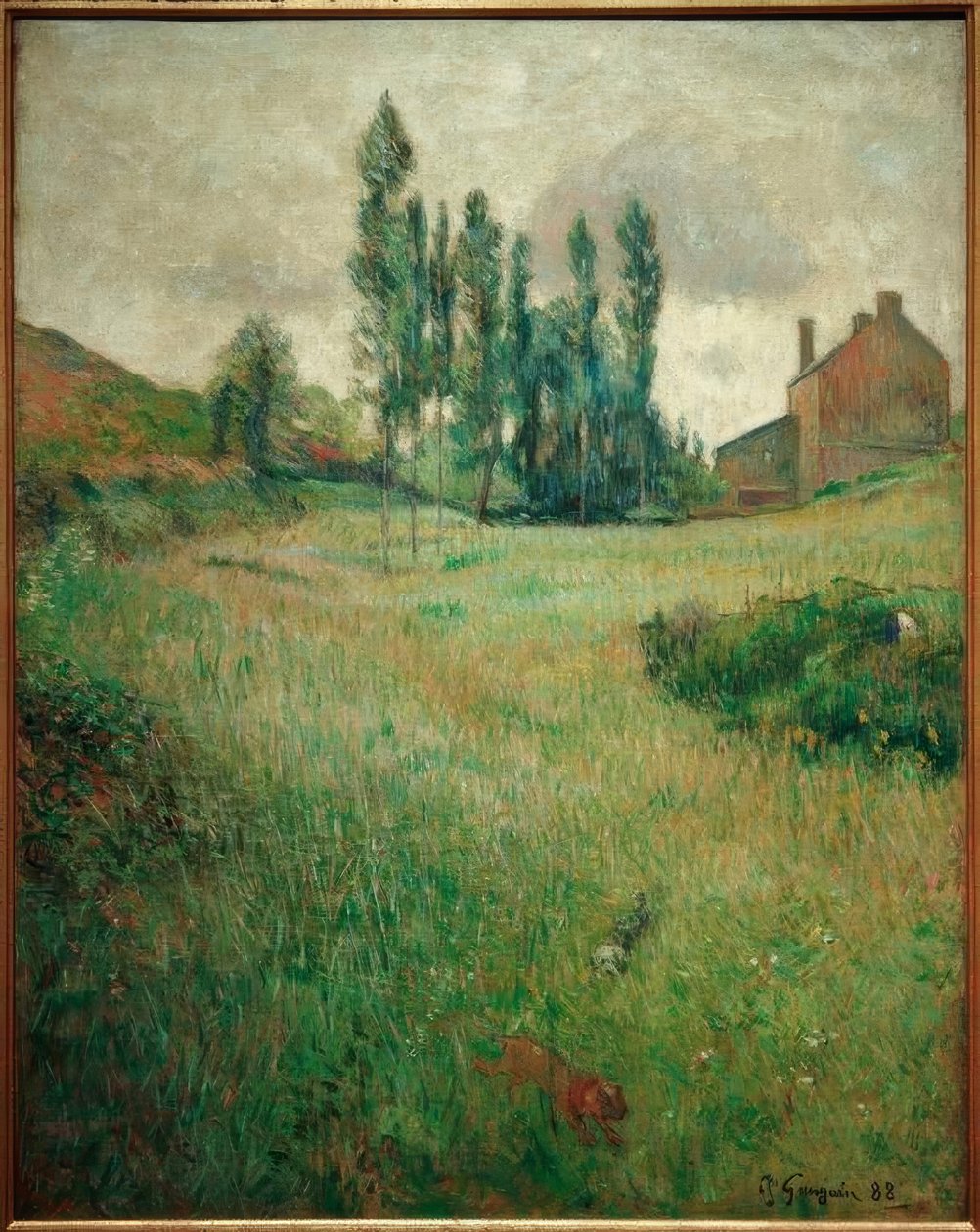 Hunde auf einer Wiese von Paul Gauguin
