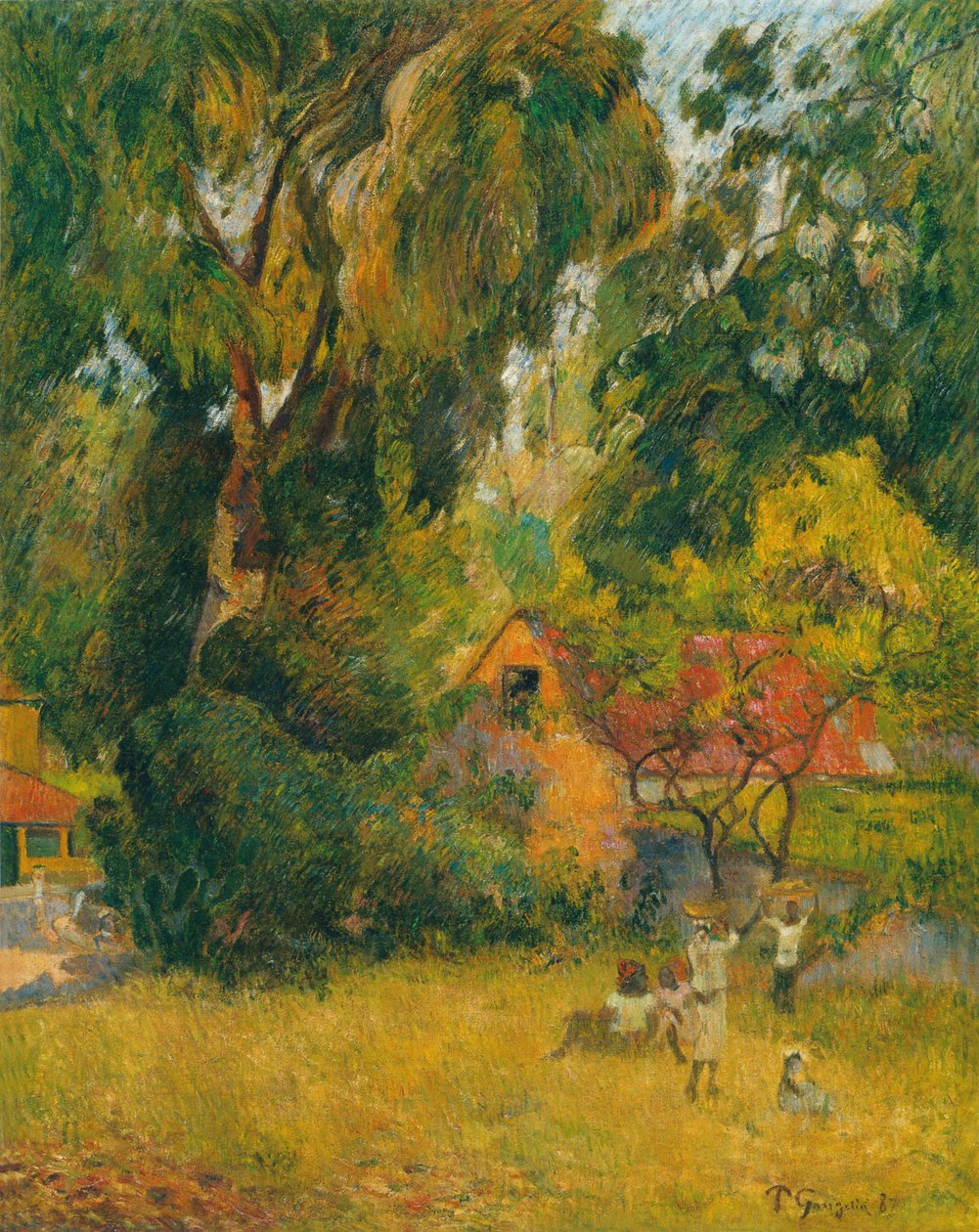 Hütten unter den Bäumen von Paul Gauguin
