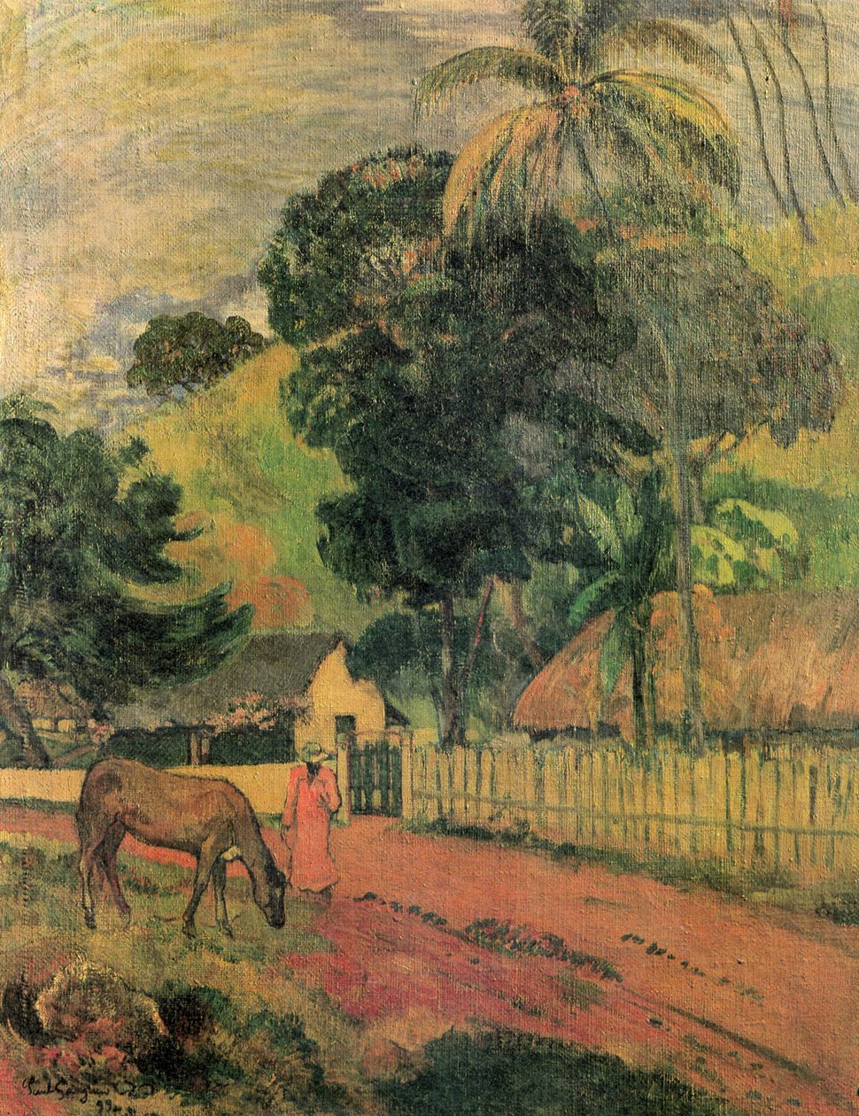 Landschaft (Pferd am Weg) von Paul Gauguin