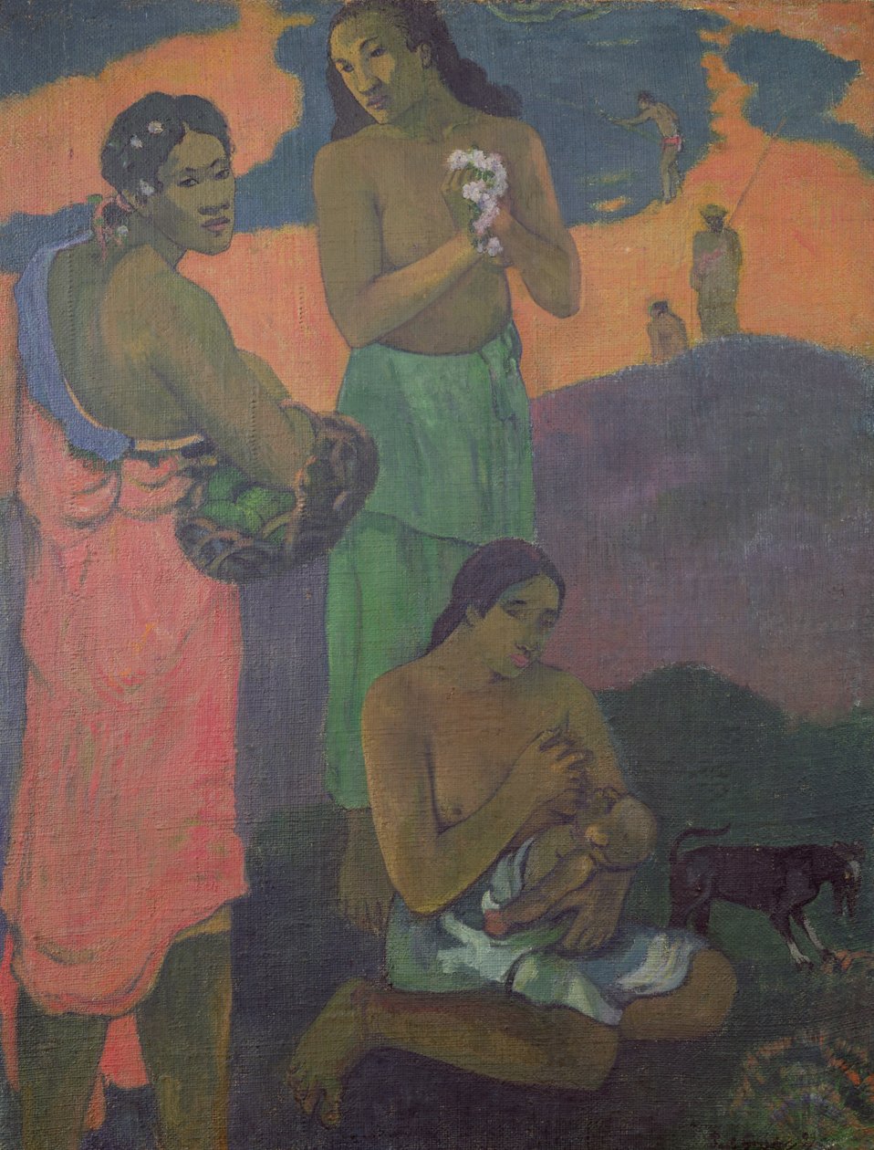 Mutterschaft oder Drei Frauen am Strand, 1899 von Paul Gauguin