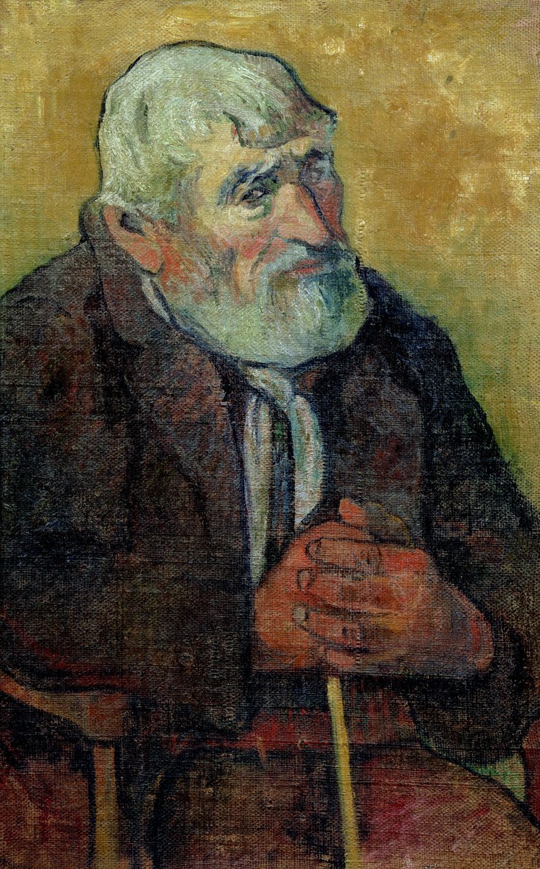 Porträt eines alten Mannes mit Stock, 1889-90 von Paul Gauguin