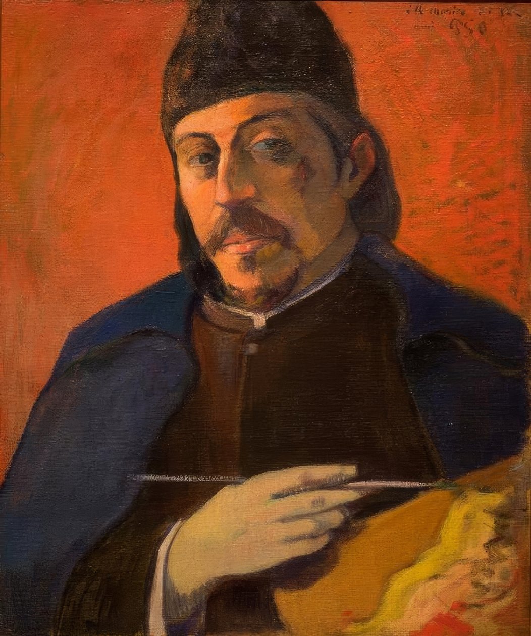 Selbstporträt mit Palette von Paul Gauguin