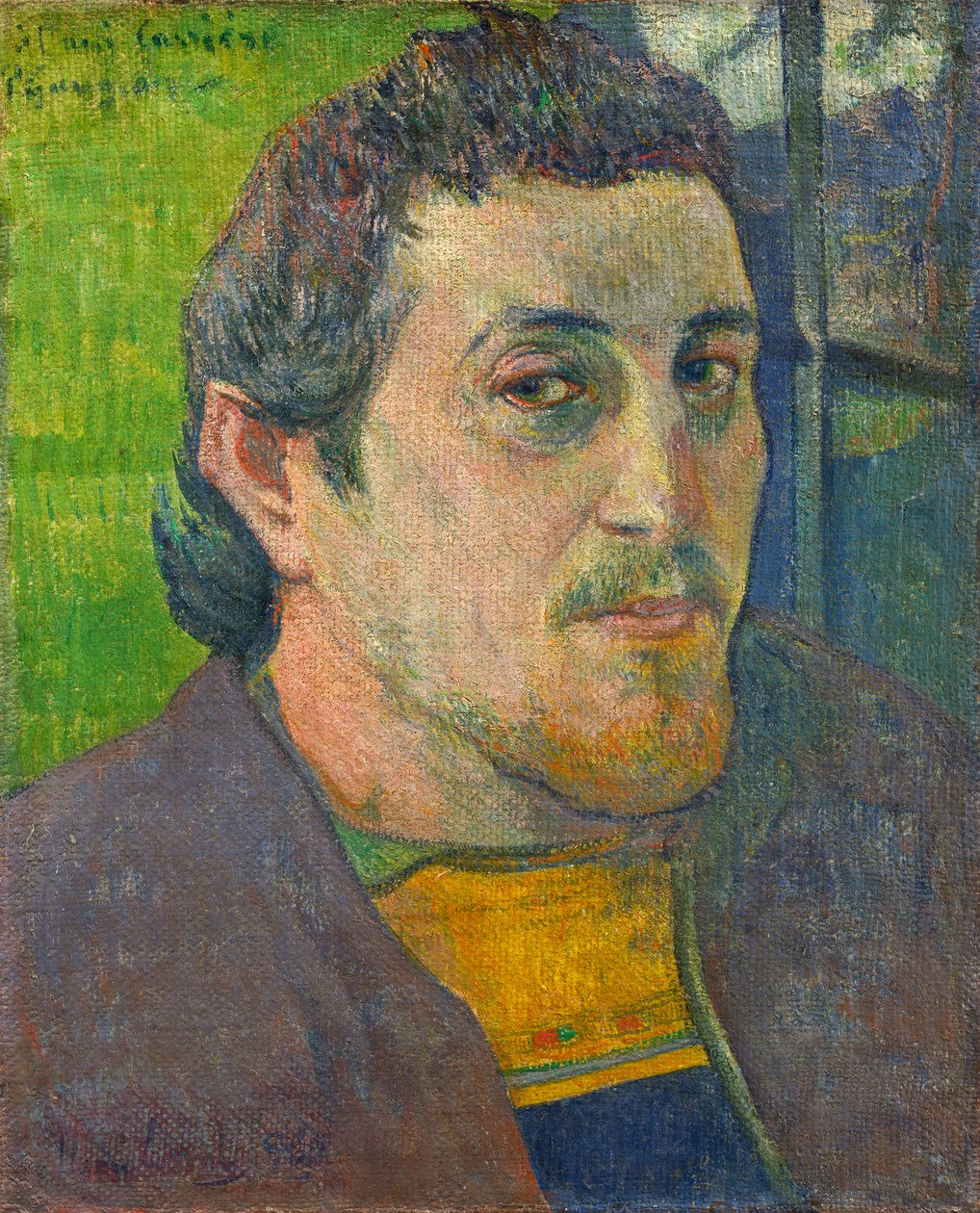 Selbstporträt gewidmet Carriere, 1888-1889 von Paul Gauguin