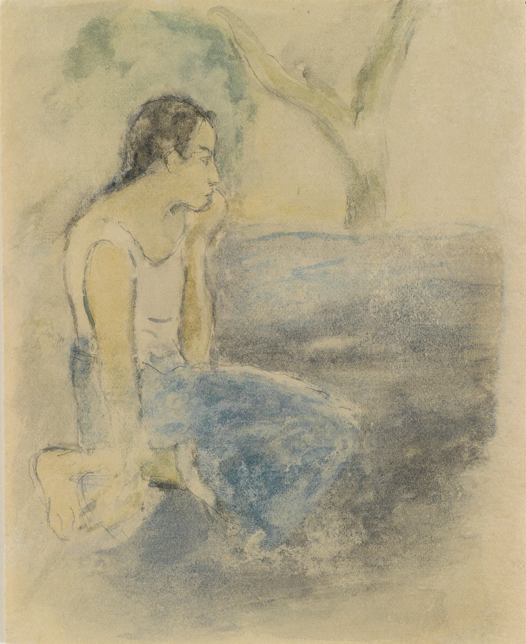 Sitzender Tahitier von Paul Gauguin