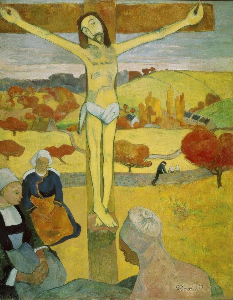 Der gelbe Christus – 1889 – 92 × 73 cm – Öl auf Leinwand. Künstler: PAUL GAUGUIN. Auch bekannt als: CRISTO AMARILLO. Lage: ALBRIGHT-KNOX MUSEUM, NEW YORK von Paul Gauguin