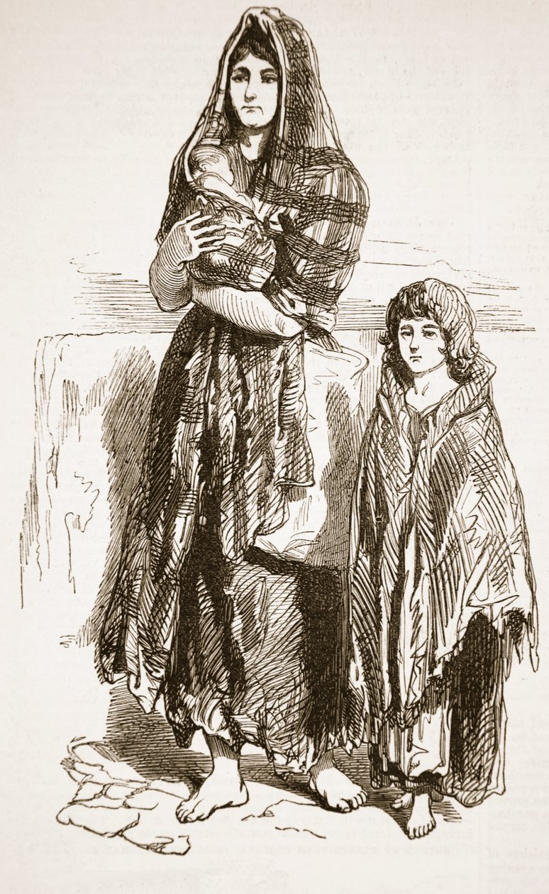 Frau und Mädchen vom Saltmarket, Glasgow, aus 