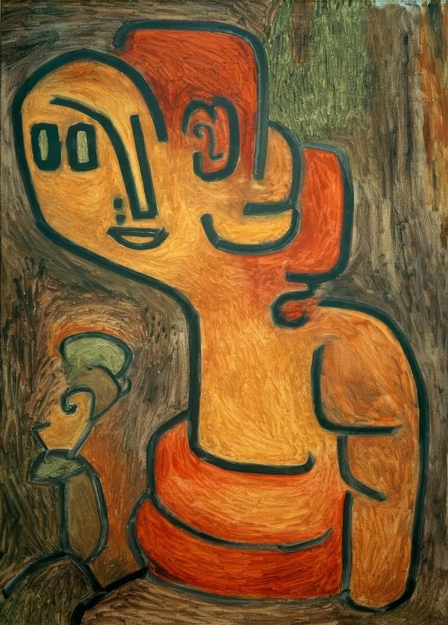 Brustbild der Gaia von Paul Klee