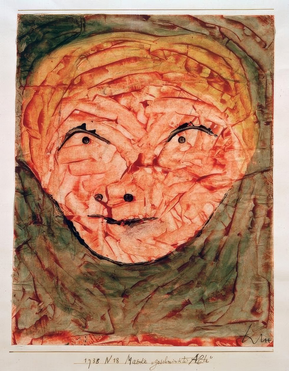 Maske (geschminkte Alte) von Paul Klee