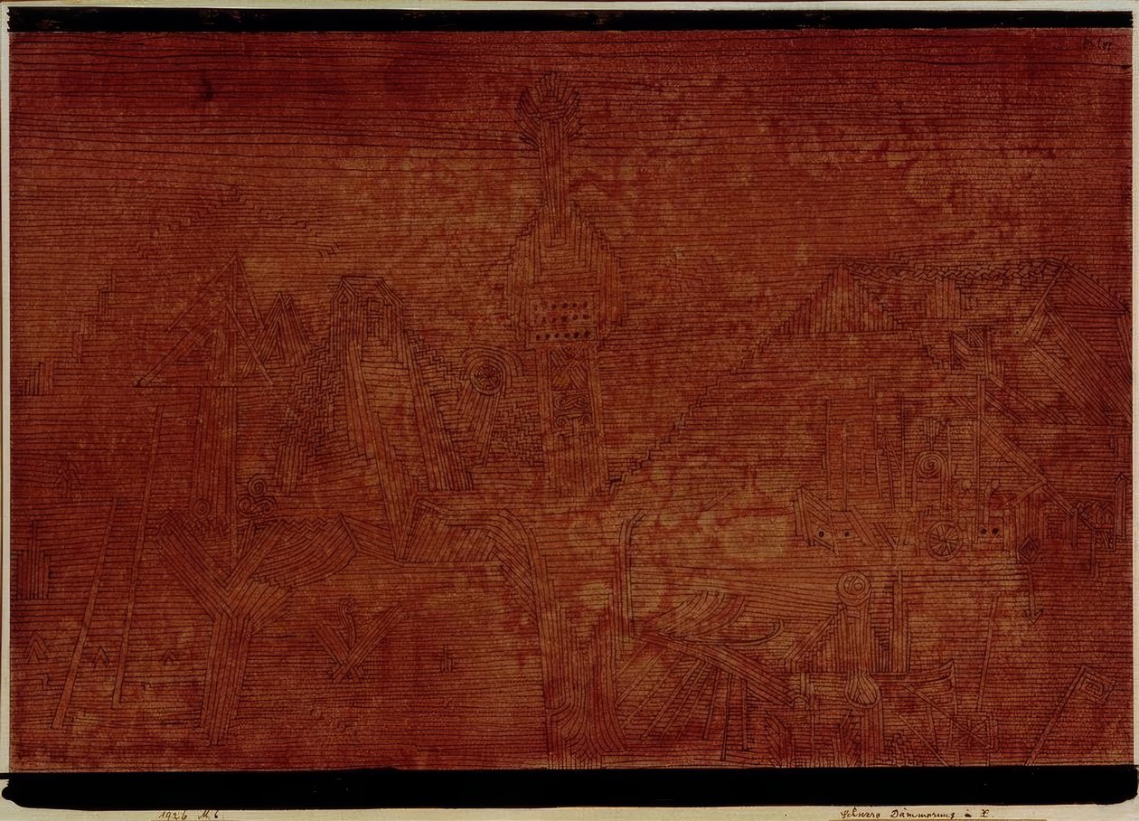 Schwere Dämmerung in X von Paul Klee