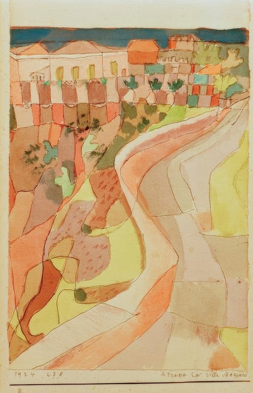 Straße bei Villa Mazzaro von Paul Klee