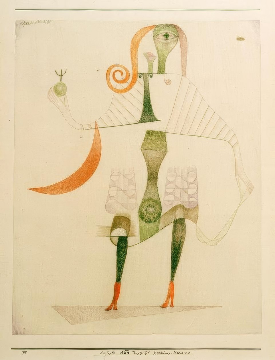 Weibliche Kostüm-Maske von Paul Klee