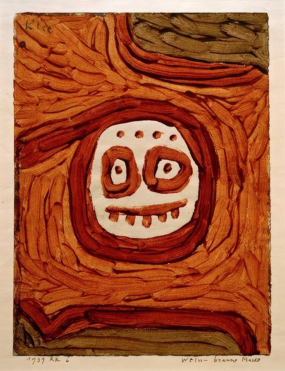 Weißbraune Maske von Paul Klee