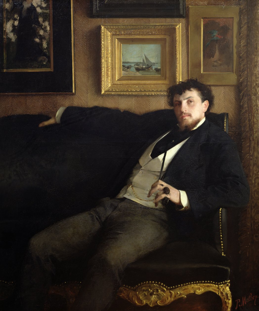 Porträt von Ernest Duez (1843-96) 1876 von Paul Mathey