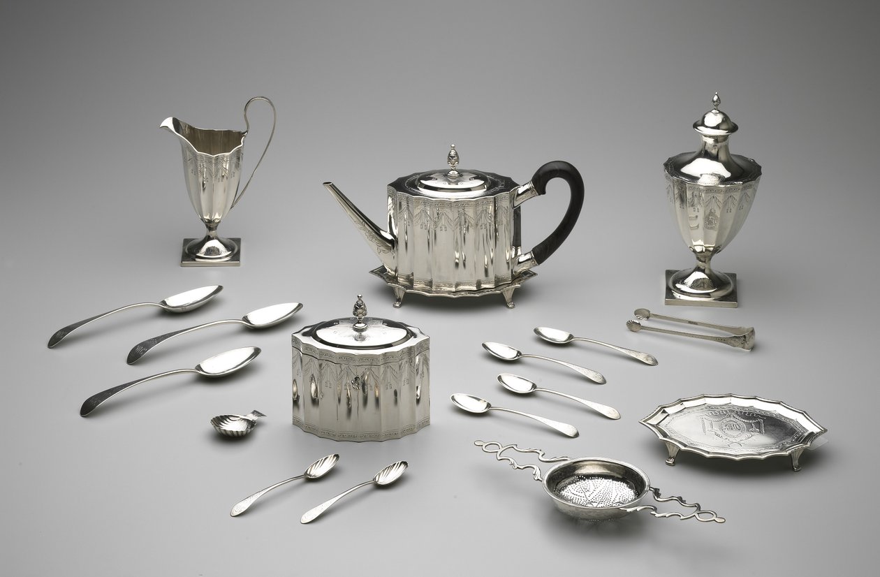 Teeservice, 1792 von Paul Revere