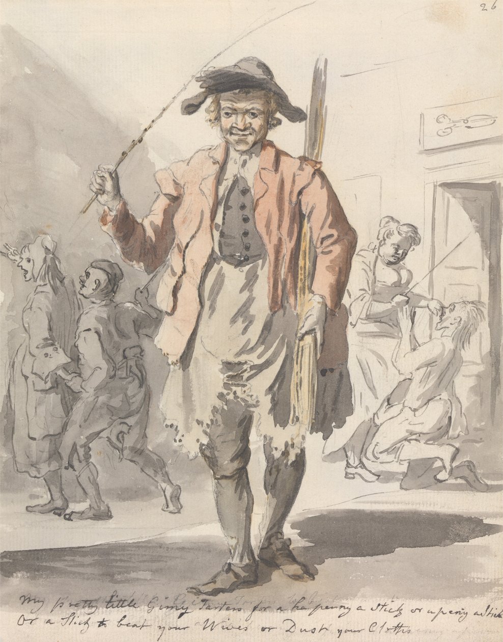 Meine hübschen kleinen Ginny Tarters für einen halben Penny pro Stange oder einen Penny pro Stange, oder eine Stange, um Ihre Frau zu schlagen von Paul Sandby