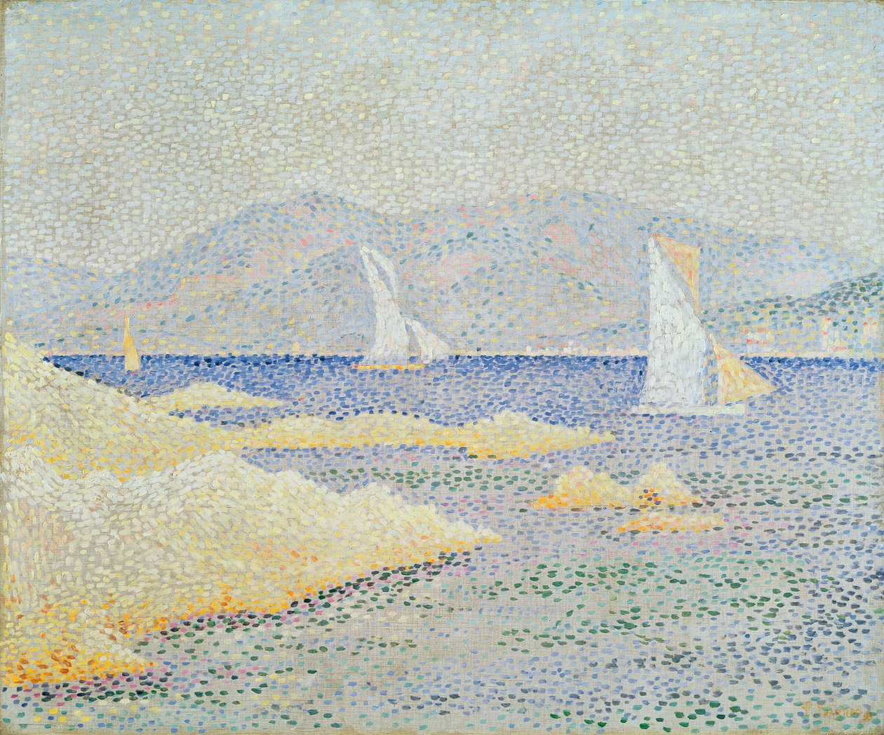Küstenlandschaft, 1893 von Paul Signac