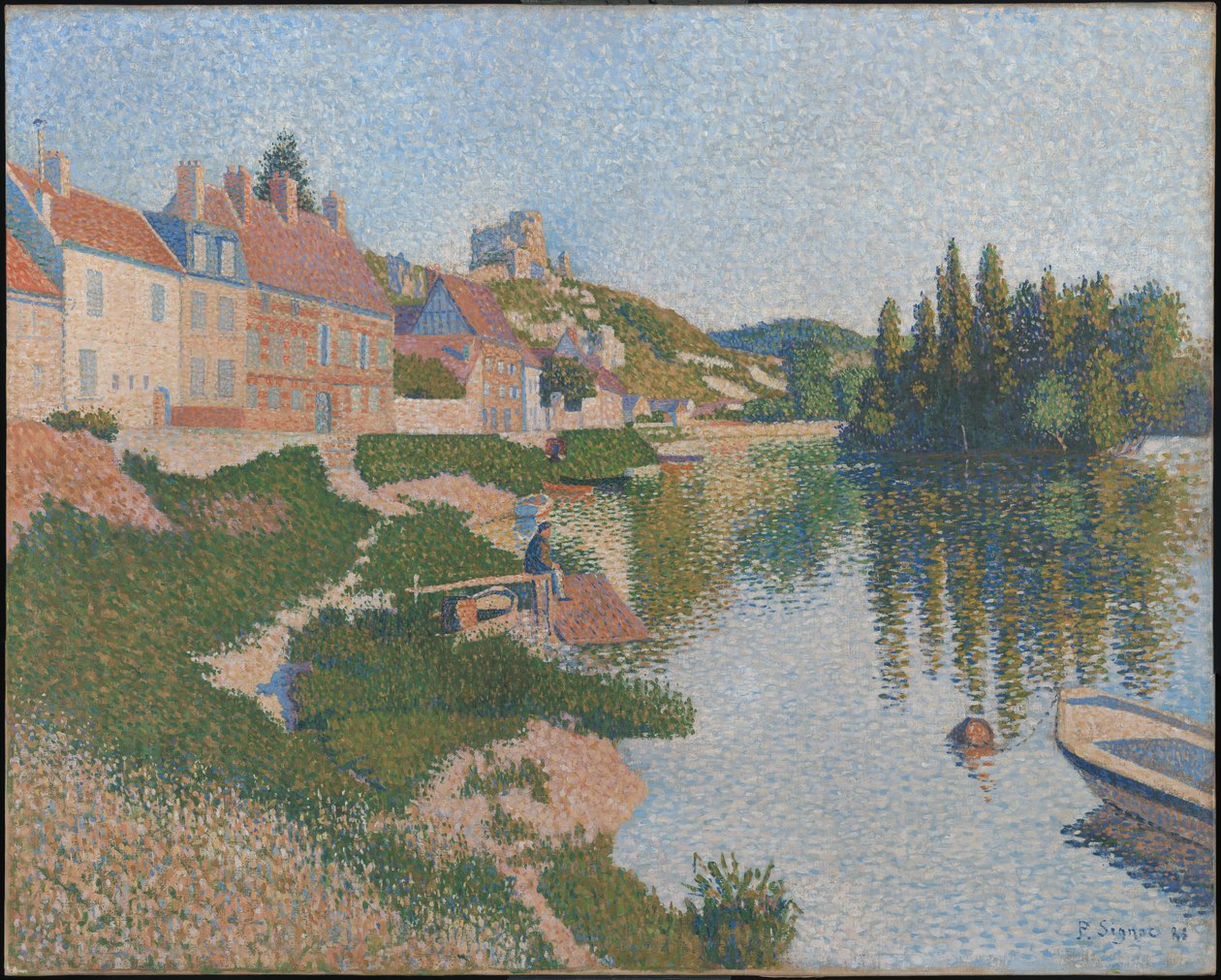 Das Ufer; Les Andelys von Paul Signac