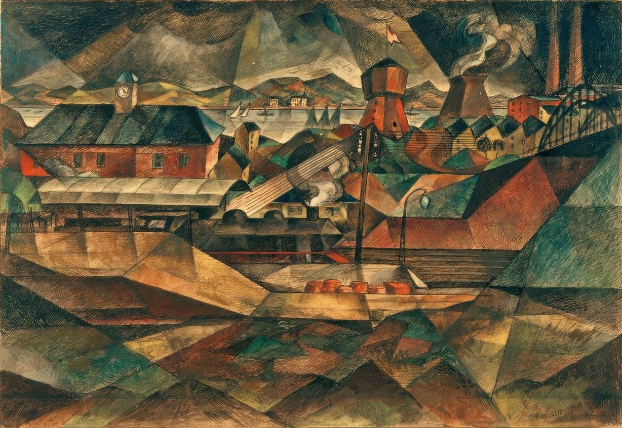 Industriebahnhof I von Paul Adolf Seehaus