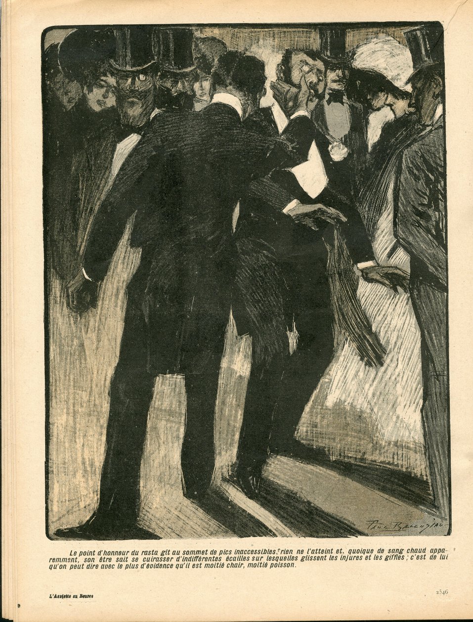 Der Butterteller, Satirisch in Farben von Paul Balluriau