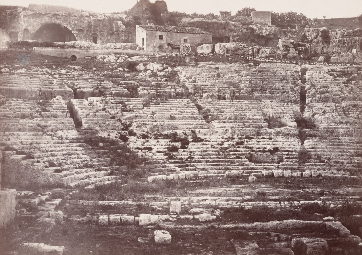 Amphitheater von Syrakus, 1865 von Paul Berthier