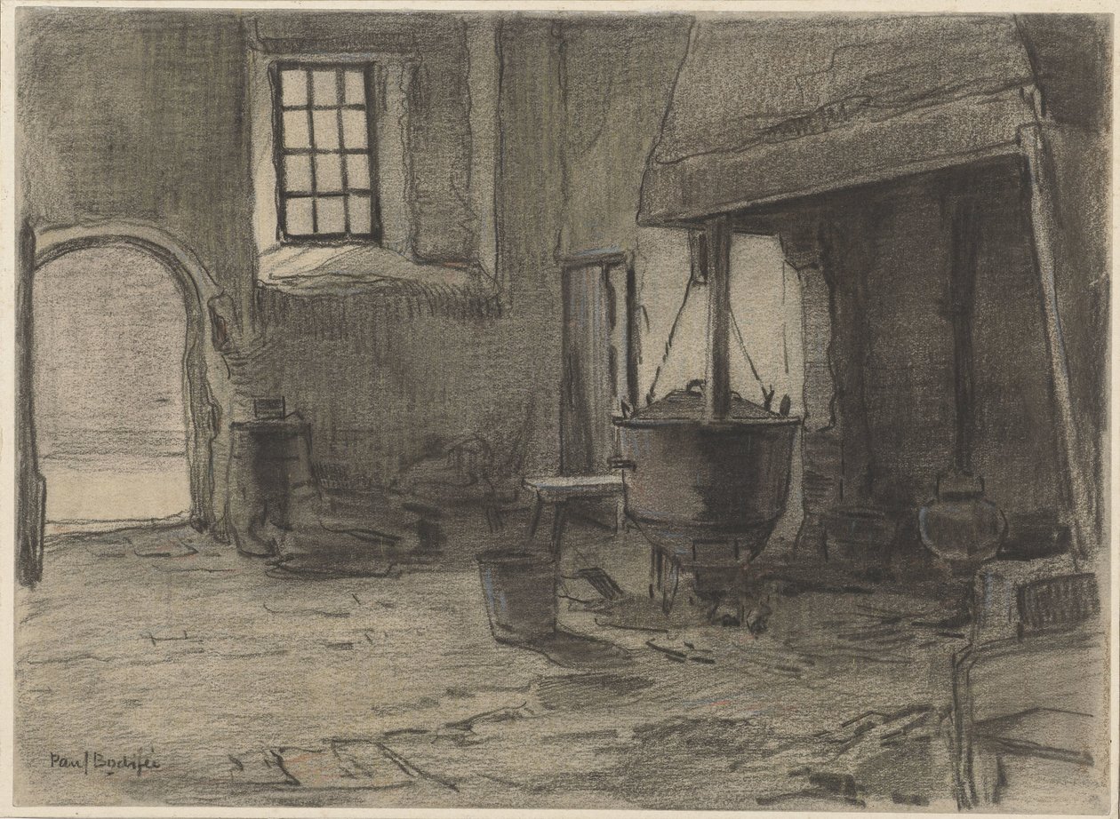 Kamin mit Kesseln von Paul Bodifée
