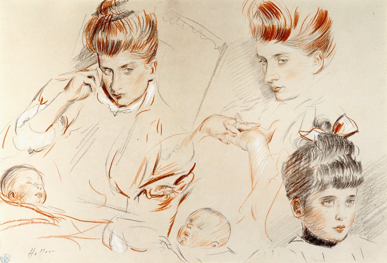 Skizzen von Mme von Paul Cesar Helleu