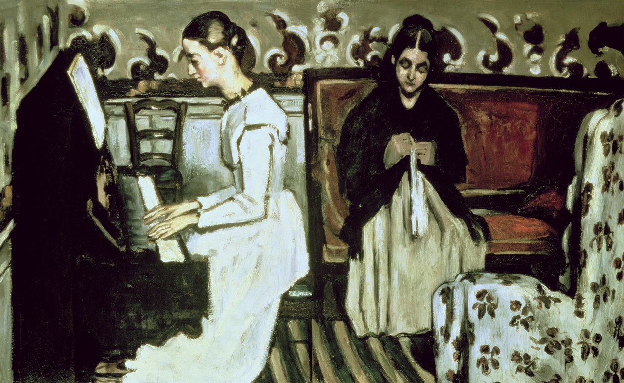 Mädchen am Klavier (Ouvertüre zu Tannhäuser) von Paul Cézanne