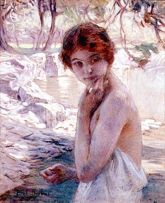 Mädchen an einem Bach von Paul Chabas