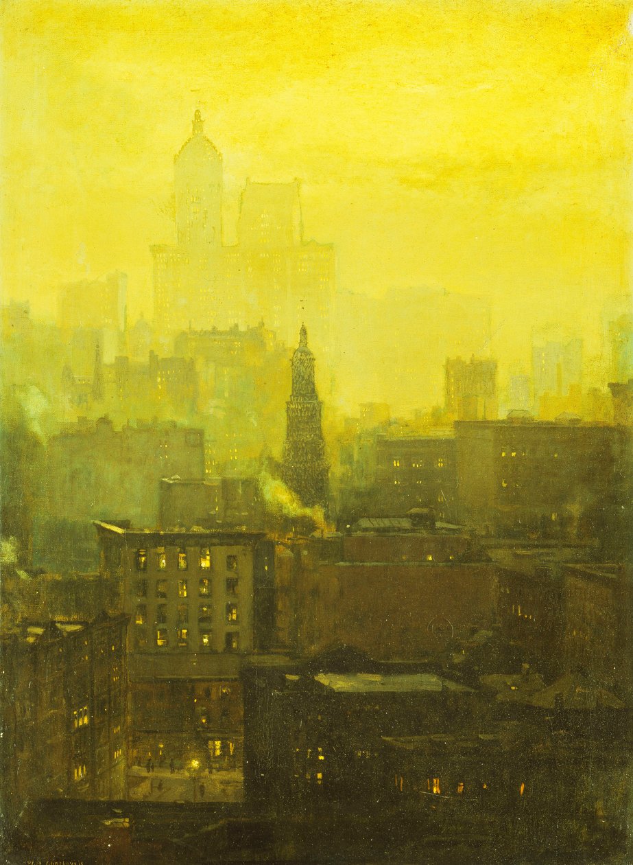 Städtische Nocturne von Paul Cornoyer