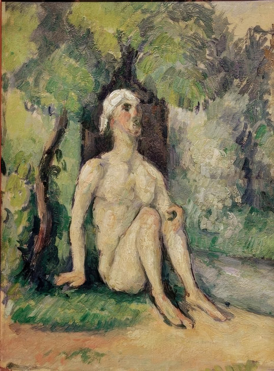 Badender am Wasser von Paul Cézanne