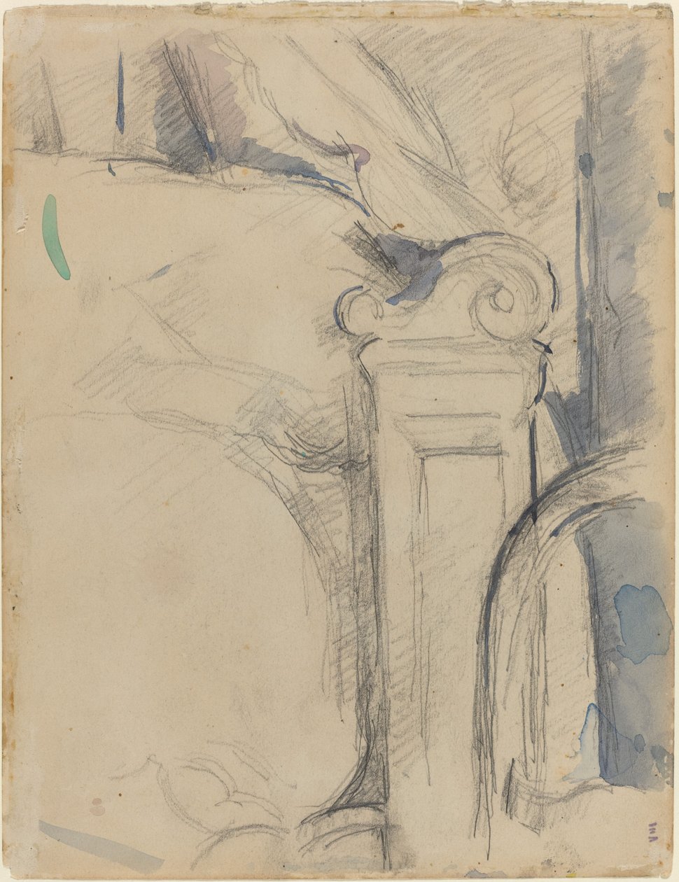 Bettpfosten [verso], ca. 1895 von Paul Cézanne