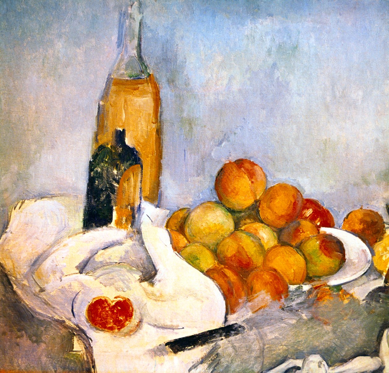 Flaschen und Äpfel, ca. 1870-1906 von Paul Cézanne