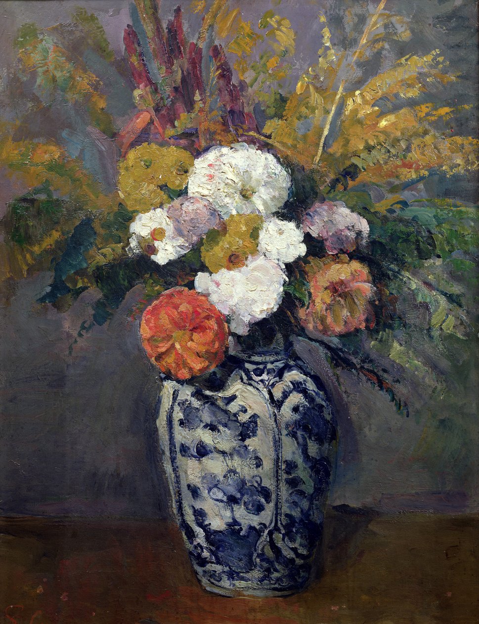 Dahlien, ca. 1873 von Paul Cézanne