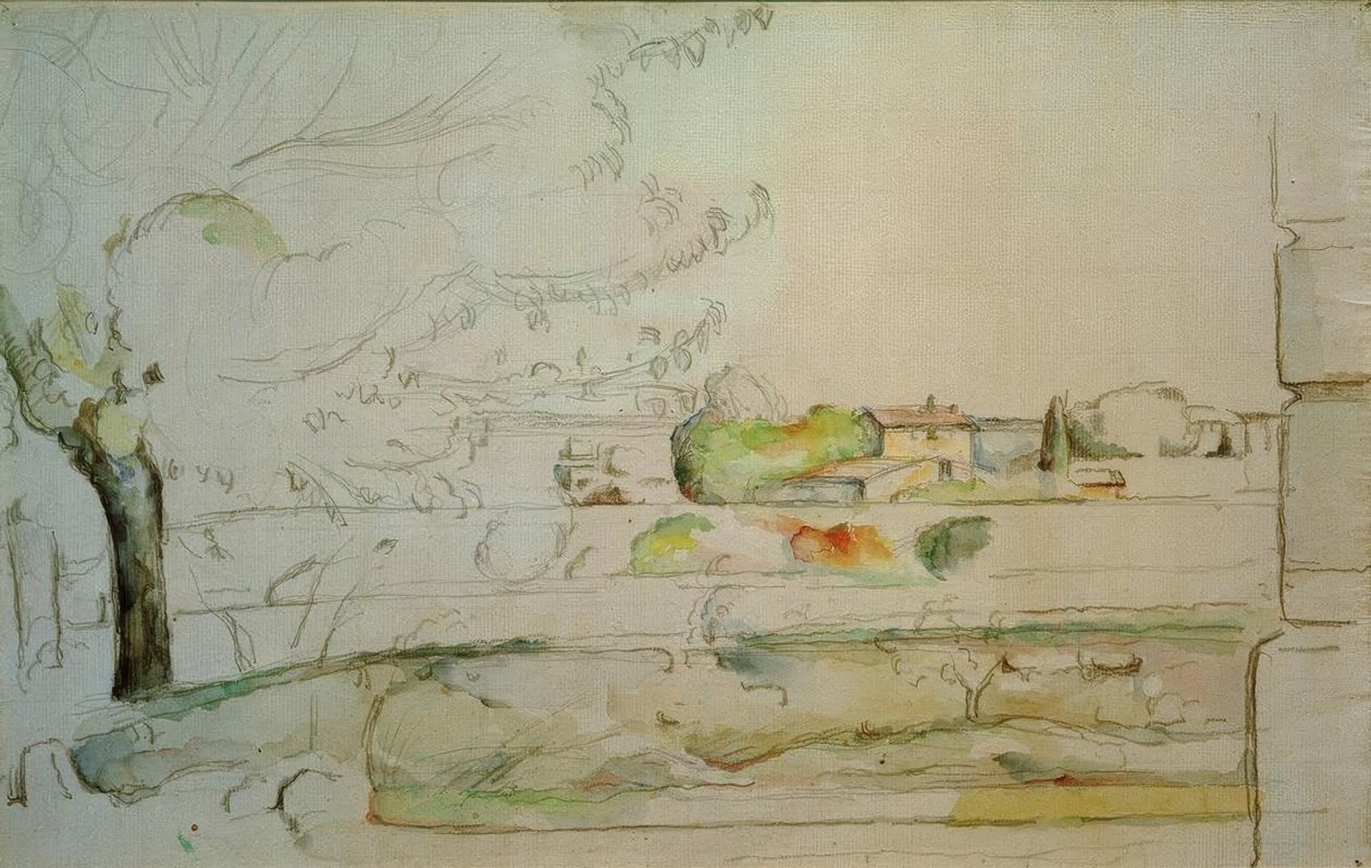 Die Ebene von Bellevue von Paul Cézanne