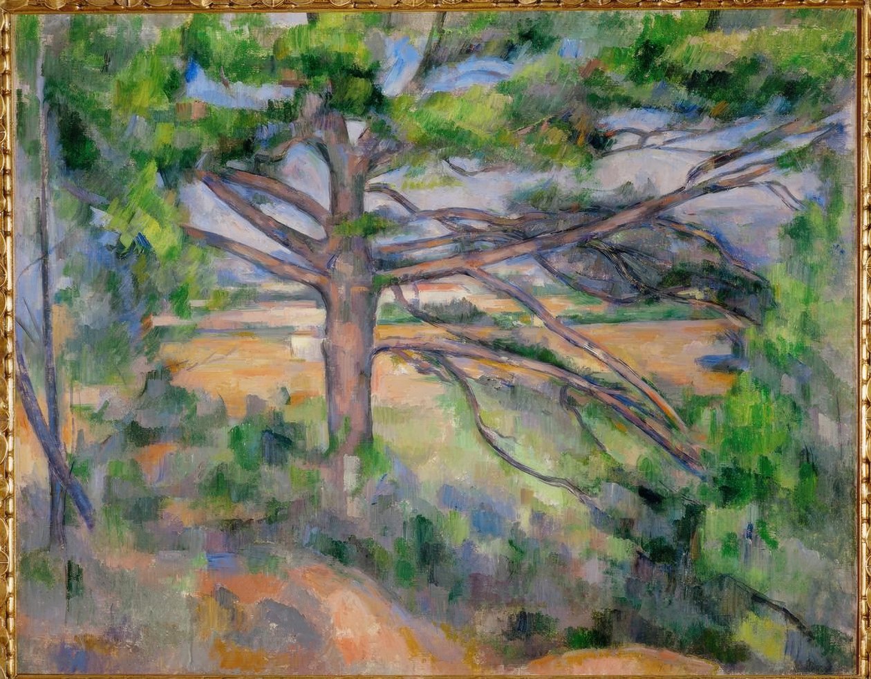 Große Kiefer und rote Erde von Paul Cézanne